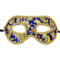 Miniatyrbilde 3 av 5: Elegant venetiansk maske for maskerader, danser og karneval - 4 deler
