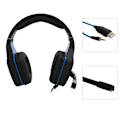 Miniatyrbillede 2 af 8: Gaming-headset med kabel, LED-lys og mikrofon til pc og bærbar computer