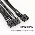 Miniatyrbillede 4 af 5: 18+10-Pin til 24-Pin ATX Strømforsyningskabel, Modulært PSU Strømkabel kompatibelt med RMx Serien RM1000X/RM850X/RM750X/RM650X