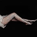 Miniatyrbild 2 av 5: Hålformade Glitter Rhinestone Fiskenät Strumpbyxor för Kvinnor