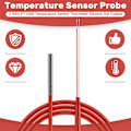 Miniatyrbild 4 av 5: 2-tråds PT1000 Temperatursensor Termistor 1,5 meter Sond 45mmx5mm