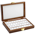 Miniatyrbillede 1 af 5: 36 rum Tom Træ Maling Palette Boks Bærbar Træ Maling Palette