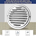 Miniatyrbillede 3 af 5: Ventilationsrist 120mm Cirkulær Rustfri Stål Ventilationsrist Ventildæksel med Netlåg til Emhætte - MODOU
