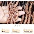 Pikkukuva 3 / 5: 2kpl/erä Gypsy Faux Crochet -letit Esikiharretut Syvät Aaltoilevat Kihara Twist Punontahiukset Goddess-letit Synteettiset Hiukset