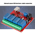 Miniatyrbild 5 av 8: 4-kanals 12V dator USB Smart Switch Controller PC Relay Module Expansion Board