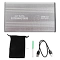 Miniatyrbild 1 av 8: Hårddiskhölje 2,5 tum 4TB LED-indikation Aluminiumhölje Hot Swappable 5Gbps USB 3.0-port Extern HDD- case Silver