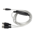 Miniatyrbillede 4 af 8: MIDI-kabel MIDI til USB-ledningsadapter Midi-konverter til XP / VISTA / OS X / Window7