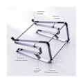 Miniatyrbillede 2 af 5: Laptop Stand Opbevaring Aluminium Legering Tablet Stand Desktop Universal Varmeafledning Computer Stand, Zekai