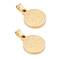 Miniatyrbilde 4 av 8: 2 stk. St. Benedikt-medaljer i rustfritt stål, allergivennlig, dekorativ St. Benedikt-medaljong for beskyttelse