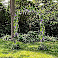 Miniatyrbilde 3 av 5: 4 stk. 2 meter/stk. Kunstig filigran Wisteria Wire Hengende Blomster
