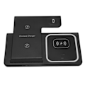 Miniatyrbilde 6 av 8: Trådløs lader 3 i 1 trådløs ladestasjon for IPhone 13 12 11 XS XR XS X 8 Plus Klokker Headset Svart