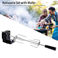 Miniatyrbilde 1 av 5: Rotisserie-sett i rustfritt stål, automatisk grillsett EU-plugg