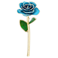 Miniatyrbilde 4 av 8: 24K gullforgylt roseblomst himmelblå for valentinsdagdekorasjoner ornamenter håndverk