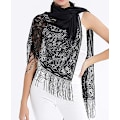 Miniatyrbild 3 av 5: Elegant spets Pashmina sjal för kvinnor - Perfekt för bröllop