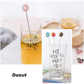 Miniatyrbilde 2 av 3: Rustfrie Stål Kaffeomrørere, Gjenbrukbare Swizzle Sticks for Cocktails og Drikker (Sett med 4)