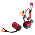Miniatyrbilde 6 av 8: Børsteløs motor ESC CNC-bearbeiding aluminiumlegering 3800KV børsteløs motor 35A børsteløs ESC for 1/14 1/16 RC-bil