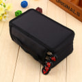 Miniatyrbillede 8 af 8: 72 Indsættelse af Super Large Capacity Multilayer Pencil Pen Bag Pouch Kosmetisk etui Sort
