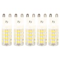 Miniatyrbillede 3 af 8: 5 stk. G9 LED-pærer, dæmpbar lampepære, 6000K hvidt lys, 450LM, 360° strålevinkel, 100-130V pærer til bord-, væg- og pendellamper