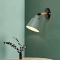 Miniatyrbillede 5 af 5: 2 Pakker, E27 Metal Justerbar Retro Indendørs Væglampe, Sort