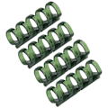 Miniatyrbillede 8 af 8: 20 stk. Binde-ringe Segmenteret design Holder 60 ark 11mm Bindetykkelse Kontorartikler Grøn