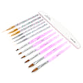 Pikkukuva 3 / 8: Ammattimainen Nail Art Liner Brush Tee-se-itse kynsien piirustus-maalaussivellin-viilu set