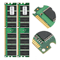 Miniatyrbillede 7 af 8: 2 Stk Hukommelsesmodul Desktop Computer Dobbeltsidet 16Grain DDR 1GB 333MHZ PC&#8209;2700
