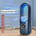Miniatyrbillede 3 af 5: Luftkøler LED Display Aircondition Befugtning Elektrisk Ventilator 6 Hastigheder Støjsvag Timer Ventilator Luftfugter Ventilator Blå-B5