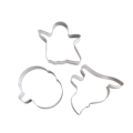 Miniatyrbillede 4 af 8: Halloween Cutter Forms Rustfri Stål Cutters Cat Pumpkin Ghost Shaped Cutters Sæt