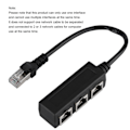 Miniatyrbillede 3 af 6: Ethernet-forlængerkabel 1 han-til-3-hun-port Overførselsstik splitter