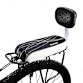 Miniatyrbillede 1 af 5: Børnesikkerhedssæde, barnesæde med ryglæn, cykelbagsæde, cykeldele tilbehørssæder kompatible til børn eller voksne-B17