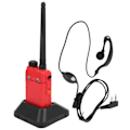 Pikkukuva 5 / 8: Kannettavat Walkie Talkie -sarja Kädessä pidettävä LCD-näyttö Walky Talky Kuulokkeilla 100‑240V Punainen EU-pistoke 100‑240V