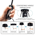 Miniatyrbillede 5 af 5: Herre Vindtæt Automatisk Paraply 3 Foldbar Kompakt Paraply - (Sort)