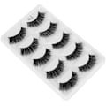 Miniatyrbilde 4 av 8: 5 par tykke, tette falske vipper Tredimensjonale lange krøllede falske øyevipper Makeup Tool(D46)