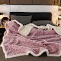 Miniatyrbillede 3 af 5: 1 stk. Plysstof Tæppe, Super Blødt, Tykt og Stilfuldt, Varmt og Hyggeligt Tæppe til Sofa og Seng (150 x 200 cm)