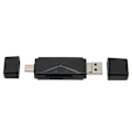 Miniatyrbillede 1 af 8: USB C USB2.0 MICRO USB-lagerkortlæser med 3 stik 104MBps 3 i 1 USB-lagerkortlæser til bærbar computer mobiltelefon