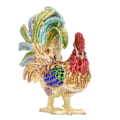 Miniatyrbild 4 av 8: Tupp Souvenirask Inbäddad Strasslegering Ljusa Färger Bred Applikation Bejeweled Box för Smycken Toalettbord