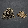 Miniatyrbillede 4 af 8: 100 stk. 8 mm hule nitter bronze sko hul nitte håndlavet læder gennem øje til sko