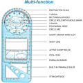 Miniatyrbillede 4 af 5: Multifunktionel Geometrisk Lineal, Matematik Tegnelineal, Geometrisk Tegneskabelon Måleudkast Linealer Til Studerende Skolekontor