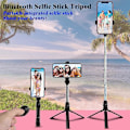 Pikkukuva 4 / 5: Bluetooth Selfie-tikku Tripod langattomalla kaukosäätimellä, sopii Selfie-videoiden live-tallennukseen