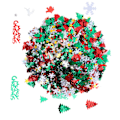 Miniatyrbillede 3 af 8: Julekonfetti Glitter Sequin Blandet til Fest Festival Dekoration Tilbehør 100g