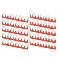 Miniatyrbillede 8 af 8: 10 stk Barrier Gaffel Type Stripe 400V 25A PVC kappe Kobber Materiale TB Jumper Block Terminal Strips til husholdningsapparater TB 2510