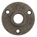 Miniatyrbilde 4 av 8: 10 stk Legering/ Støpejern 3 hull 65 mm DN15 Flensrør Base Gjenger Gulvflens (Støpejern)