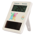 Miniatyrbild 1 av 8: Soldriven termometer LCD-skärm Temperaturdisplay Dubbel enhet vidvinkel för hem inomhus utomhus