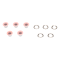 Miniatyrbild 1 av 8: 500 set Grommet Kit 6 mm Rund Robust Koppar Vibrerande färg Bred applikationsöglesats för läderkläder Tyg Rosa