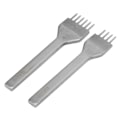 Miniatyrbilde 3 av 8: 2 stk 4mm 4 tenner 6 tenner skinnprikking jern speilpolering skinn pigg punch med store hull for skinnhåndverk