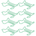 Miniatyrbillede 4 af 8: 100 stk. papirclips i metal med søde dyreformer, skridsikre, delikate papirclips til kort, scrapbooking, grøn