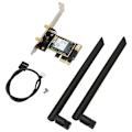 Pikkukuva 1 / 8: AX210NGW PCIE WiFi 6E -kortti, jossa 2 antennia, 5374 Mbps, 2,4 GHz, 5 GHz, 6 GHz, Bluetooth 5.2, MU MIMO -tuki, WiFi-kortti Win10 11 -käyttöjärjestelmille