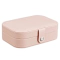 Miniatyrbillede 1 af 4: Bærbar Læder Smykkeæske - Pink
