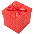 Miniatyrbillede 4 af 8: 4 stk gaveæske med låg 3,9x3,7x3,9 tommer gaveindpakningsæsker til bryllup Jul Fødselsdag Valentinsdag Rød HM2330406