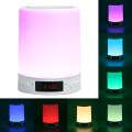 Miniatyrbillede 7 af 8: Bluetooth højttaler vækkeur Farverigt natlys Touch Control LED bordlampe til skrivebord